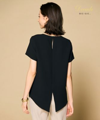 ＜BEIGE， (Women)＞【洗える】ＳＨＥＬＢＹ　／　ハーフスリーブブラウス（ＢＬＣＷＣＳ０７６１）
