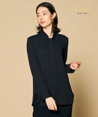 BEIGE， (Women)/ベイジ EVA/ボウタイロングスリーブブラウス(BLCWCS0785) 005_クロ トップス【三越伊勢丹/公式】