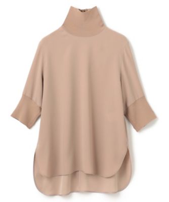 ▲BEIGE, ベイジ（4）半袖ブラウス トップス バイカラー BEIGE, - △BEIGE, ベイジ（4）半袖ブラウス トップス バイカラーの