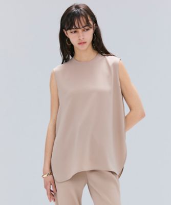 BEIGE， (Women)/ベイジ FLEUR/バックシアーノーカラーブラウス(BLCWGA0215) 033_ベージュ トップス【三越伊勢丹/公式】