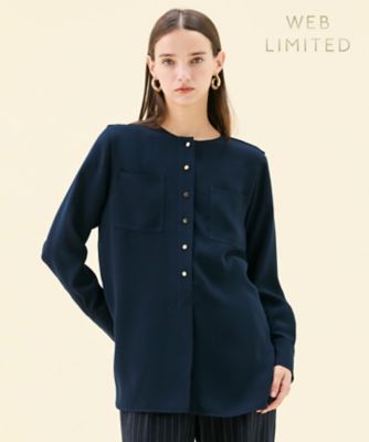 WEB限定・洗える】CLARION ／ ゴールドボタンクルーネック