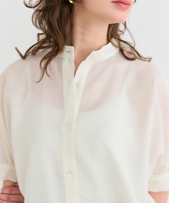 洗える】AMARYLLIS ／ シアーパフオーバーサイズブラウス 