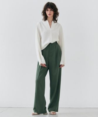 洗える】RUE ／ スリットネックフォルムブラウス