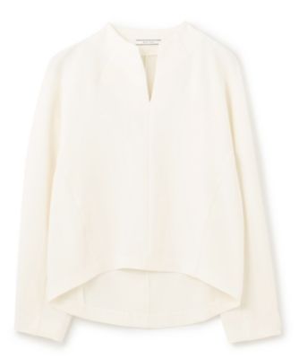 洗える】RUE ／ スリットネックフォルムブラウス