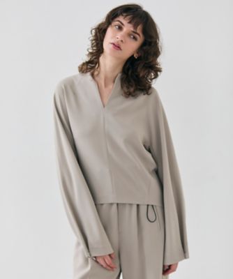 洗える】RUE ／ スリットネックフォルムブラウス 