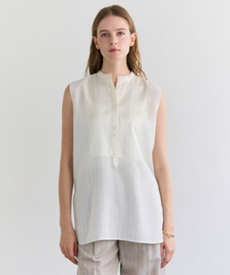 ＜BEIGE， (Women)＞ＧＯＳＨＥ　／　サテン切替　シアースタンドブラウス（ＢＬＣＷＬＭ０４０７）