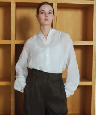 ＜BEIGE， (Women)＞ＰＡＵＬＩＮＥ　／　リネンレーヨンレースブラウス（ＢＬＣＷＬＳ０２０７）