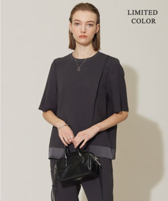 ＜ICB (Women)＞【新色追加・接触冷感・ＵＶケア・速乾・洗える】　ＦｌｕｉｄＢａｃｋＳａｔｉｎ　Ｔブラウス（ＢＬＣＹＣＭ０４０４）