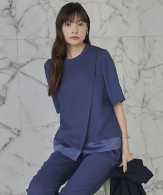 a*s様 icb FluidBackSatin Tブラウス 新品　大きいサイズ 新色追加・接触冷感・UVケア・速乾・洗える