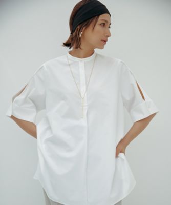 ＜ICB (Women)＞【洗える】ヴィンテージスパンブロード　バンドカラーシャツ（ＢＬＣＹＣＭ０５０５）