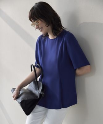エステルダブルクロス タックデザインプルオーバー UVカット・接触冷感・防シワ・洗える】エステルダブルクロス タック