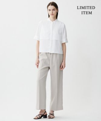 WEB限定・接触冷感・速乾・洗える】シルキーツイル 半袖クロップド