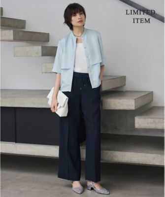 WEB限定・接触冷感・速乾・洗える】シルキーツイル 半袖クロップド