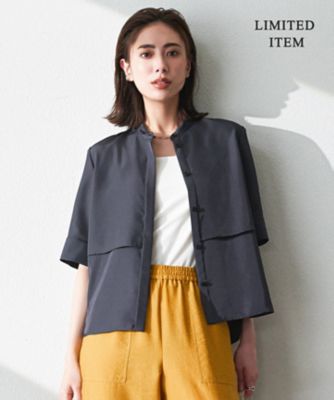 WEB限定・接触冷感・速乾・洗える】シルキーツイル 半袖クロップド