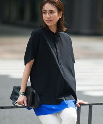 ＜ICB (Women)＞【接触冷感・ＵＶカット・洗える】　ＲＥＮＵソフトタイプライター　ブラウス（ＢＬＣＹＧＭ０９６２）