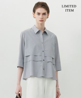 ＜ICB (Women)＞【ＷＥＢ限定・洗える】クリーンブロード　クロップドシャツ（ＢＬＣＹＧＭ０９６３）