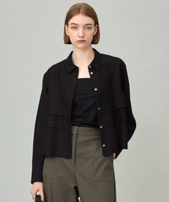 ＜ICB (Women)＞【洗える】　ワッシャーツイル　クロップドブラウス（ＢＬＣＹＧＷ０３１２）