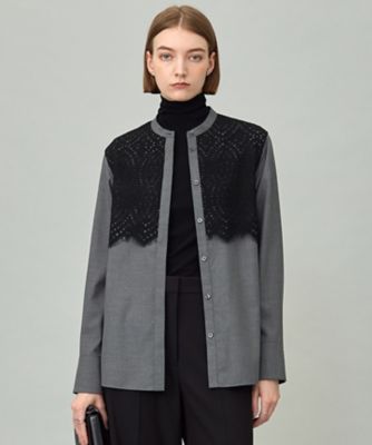 ＜ICB (Women)＞【洗える】　レースコンビブラウス（ＢＬＣＹＧＷ０５１５）