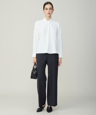 ストレッチジョーゼット ボウタイライク ブラウス