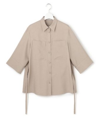 定価8万 Merlett ica 編み込みブラウス シャツ ホワイト WEB＆一部店舗限定】SerikaWorsted シャツブラウス