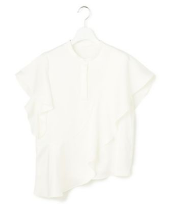 ICB×インフルエンサーコラボ】デュアルサテン ラッフルブラウス