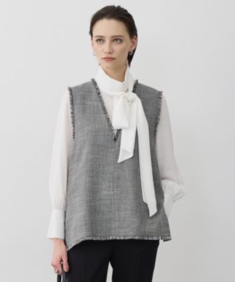 ＜ICB (Women)＞ライトスラブツイード　Ｖネックジレ（ＢＬＣＹＬＳ０２０５）