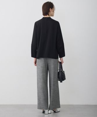 アセテートダブルサテン ランタンスリーブブラウス