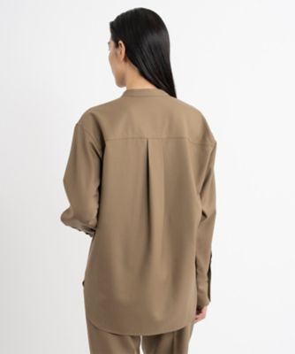 AURALEE バンドカラー オーバーサイズ ウールシャツ ベージュ サイズ0 AURALEE バンドカラー オーバーサイズ ウールシャツ ベージュ サイズ0