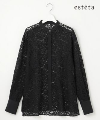 ＜esteta (Women)＞【エステータ】コードレース　シャツ（ＢＬＨ８ＣＭ０９３７）