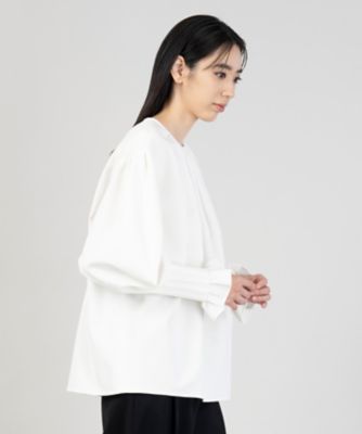 【エステータ】コットンダブルクロス　長袖ブラウス（ＢＬＨ８ＧＭ０９２１）