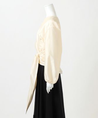 【エステータ】シルク混タフタ カシュクールブラウス(BLH8GM0926)