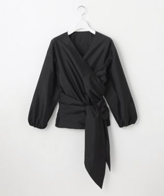 【エステータ】シルク混タフタ カシュクールブラウス(BLH8GM0926)