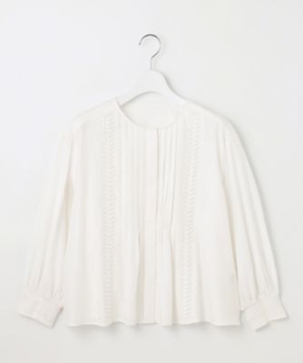 【ＳＬＯＷ／一部店舗限定】ウォッシュドコットンサテン　ブラウス（ＢＬＳ１ＣＡ０９３１）