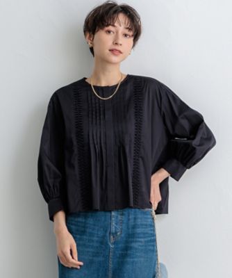 【ＳＬＯＷ／一部店舗限定】ウォッシュドコットンサテン　ブラウス（ＢＬＳ１ＣＡ０９３１）