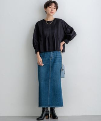 【ＳＬＯＷ／一部店舗限定】ウォッシュドコットンサテン　ブラウス（ＢＬＳ１ＣＡ０９３１）