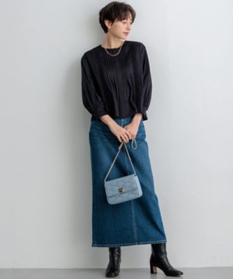 【ＳＬＯＷ／一部店舗限定】ウォッシュドコットンサテン　ブラウス（ＢＬＳ１ＣＡ０９３１）