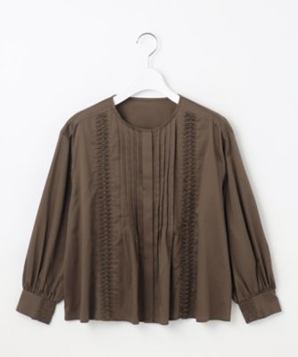 【ＳＬＯＷ／一部店舗限定】ウォッシュドコットンサテン　ブラウス（ＢＬＳ１ＣＡ０９３１）