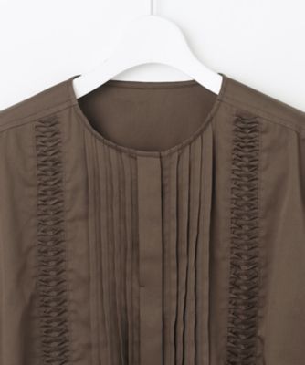 【ＳＬＯＷ／一部店舗限定】ウォッシュドコットンサテン　ブラウス（ＢＬＳ１ＣＡ０９３１）