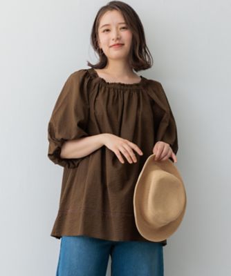 【ＳＬＯＷ／一部店舗限定】コットンローンウェーブ　ブラウス（ＢＬＳ１ＣＭ０９６２）
