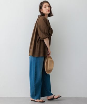 【ＳＬＯＷ／一部店舗限定】コットンローンウェーブ　ブラウス（ＢＬＳ１ＣＭ０９６２）