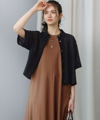 SLOW／一部店舗限定】モチーフレース 半袖 シャツ