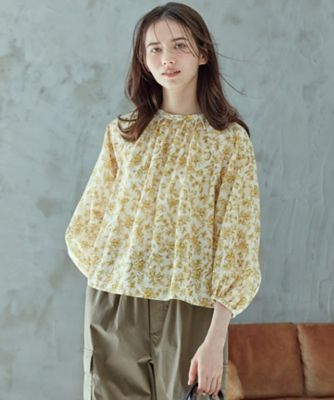 ＜23区 S (Women/小さいサイズ)＞【ＳＬＯＷ／一部店舗限定】ボタニカルプリント　ブラウス（ＢＬＳ２ＣＭ０９３１）