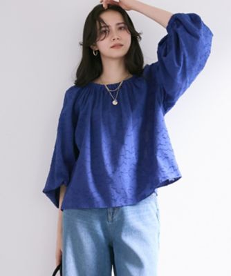 ブラウス シャツ 「SLOW/一部店舗限定」コットンローンウェーブ ブラウス レディース 23区 【SLOW/一部店舗限定】コットンローンウェーブ ブラウス