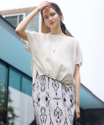＜23区 S (Women/小さいサイズ)＞【ＳＬＯＷ／一部店舗限定】ナチュラルピケワッシャー　ブラウス（ＢＬＳ２ＧＭ０９６３）