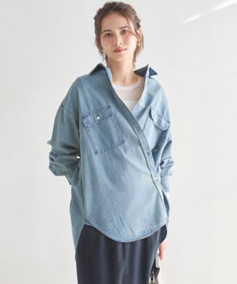 ＜23区 S (Women/小さいサイズ)＞【ＳＬＯＷ／一部店舗限定】２ＷＡＹ　ダンガリー　シャツ（ＢＬＳ２ＬＭ０９３５）