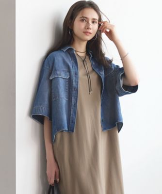 スローブイエナ LE DENIM 24SS ライトオンスクロップドシャツ 完売品 