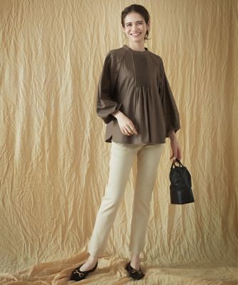 いま人気のアイテム SLOW／一部店舗限定】ウォッシュドコットンストレッチ トップス