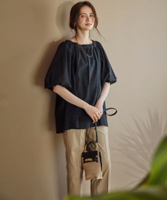 【ＳＬＯＷ／一部店舗限定】コットンローンウェーブ　ブラウス（ＢＬＳＷＣＭ０９６２）