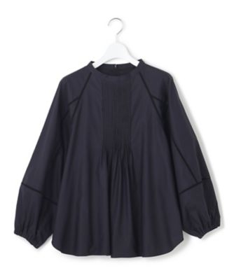 SLOW／一部店舗限定】ウォッシュドコットンストレッチ ブラウス 