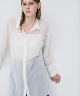 ＜uncrave (Women)＞トリコットシフォン　ロングシャツ（ＢＬＵＶＧＷ０１０２）